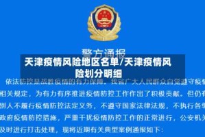 天津疫情风险地区名单/天津疫情风险划分明细