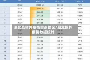 湖北及省外疫情重点地区/湖北以外疫情数据统计
