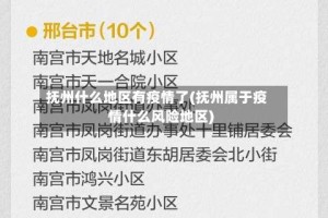 抚州什么地区有疫情了(抚州属于疫情什么风险地区)