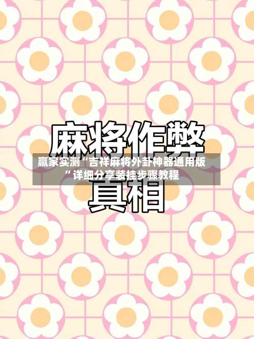 赢家实测“吉祥麻将外卦神器通用版”详细分享装挂步骤教程-第1张图片