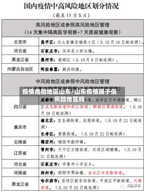 疫情危险地区山东/山东疫情属于低风险地区吗-第2张图片