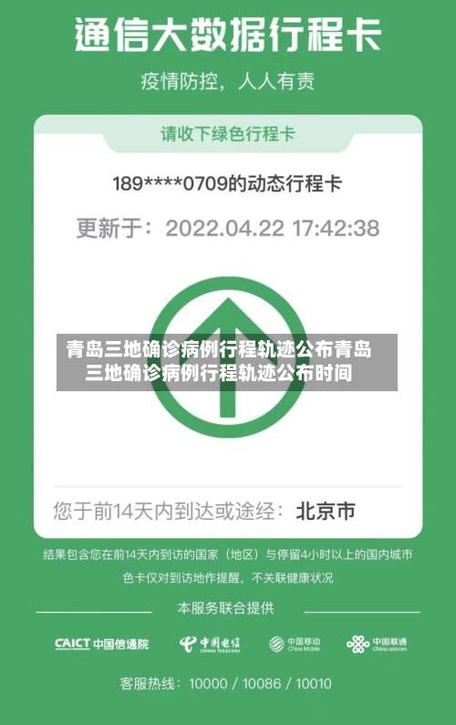 青岛三地确诊病例行程轨迹公布青岛三地确诊病例行程轨迹公布时间-第2张图片