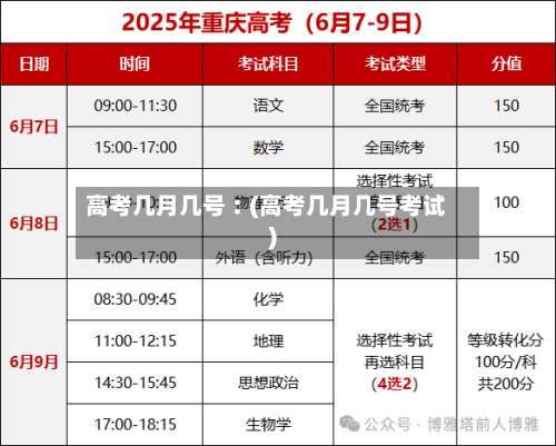 高考几月几号︰(高考几月几号考试)-第2张图片