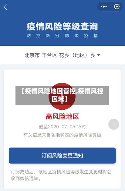 【疫情风险地区管控,疫情风控区域】-第2张图片