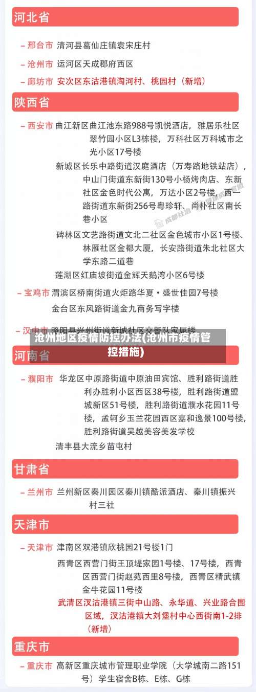 沧州地区疫情防控办法(沧州市疫情管控措施)-第2张图片